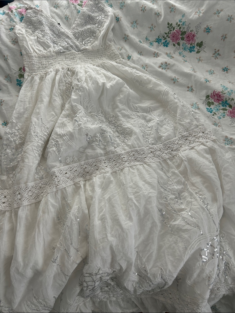 Beautiful white sequin dress